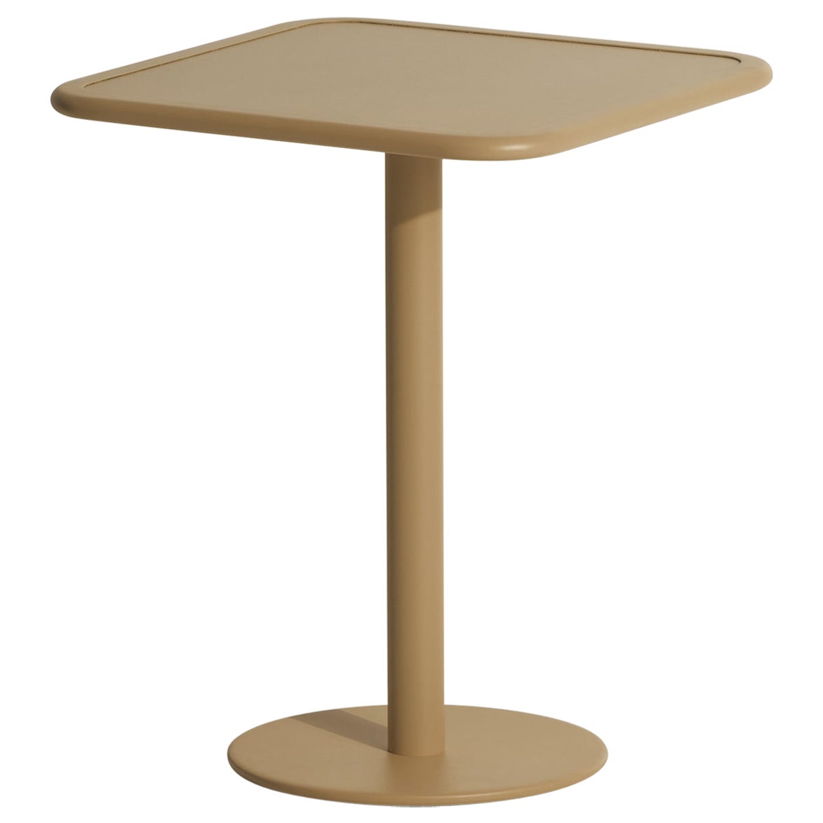 Petite Friture Week-End Bistro Square Dining Table in Gold Aluminium, 2017 For Sale
