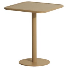 Petite Friture Week-End Bistro Square Dining Table in Gold Aluminium, 2017