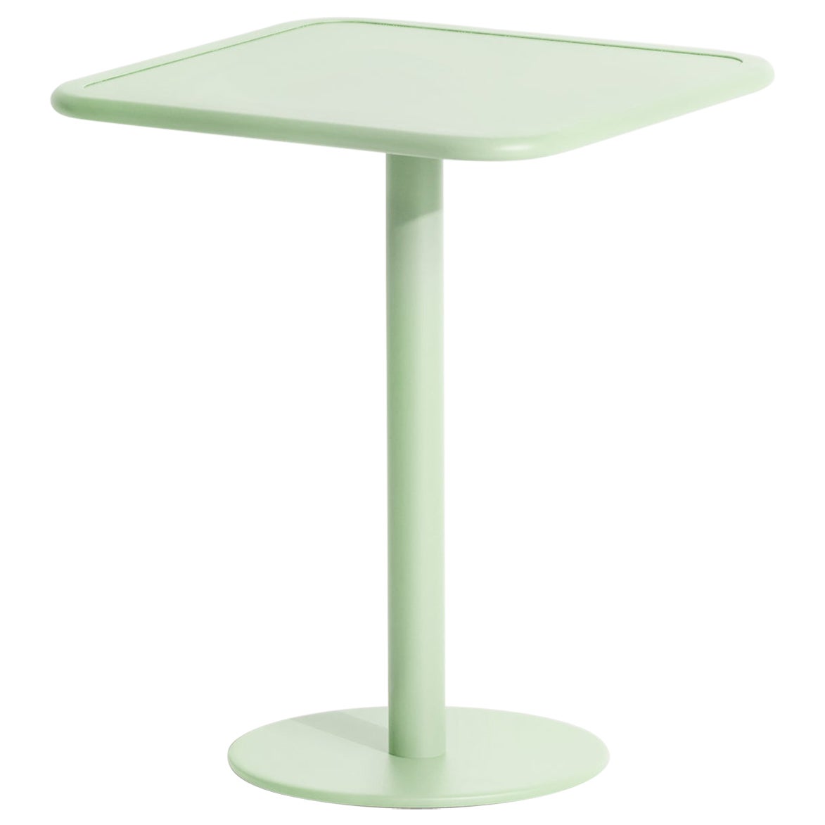 Petite Friture Week-End Bistro Square Dining Table in Pastel Green Aluminium