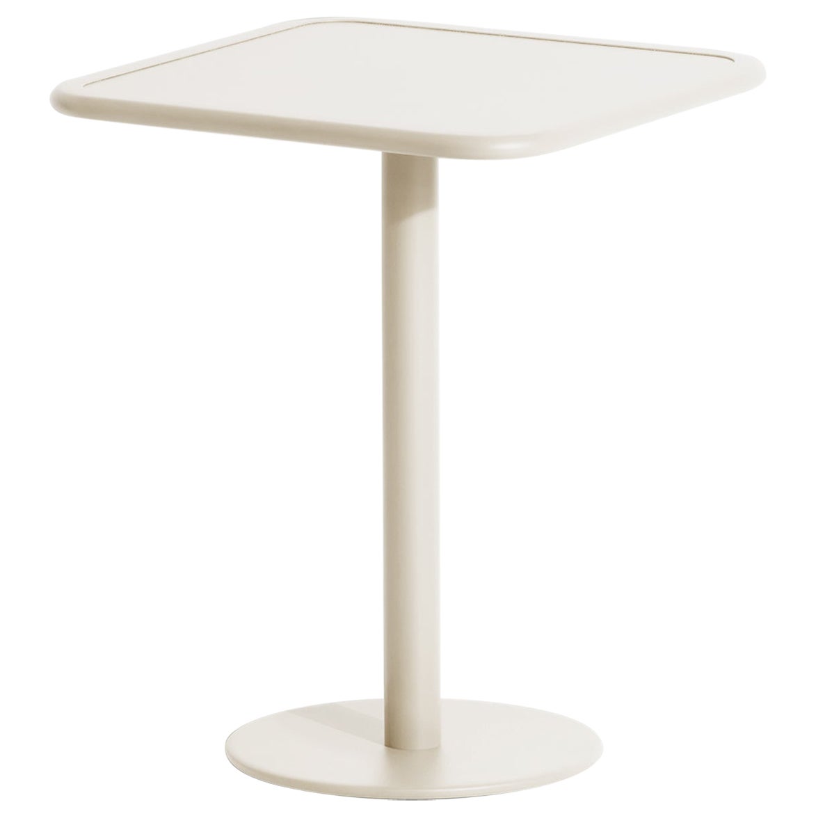 Petite Friture Week-End Bistro Square Dining Table in Ivory Aluminium, 2017