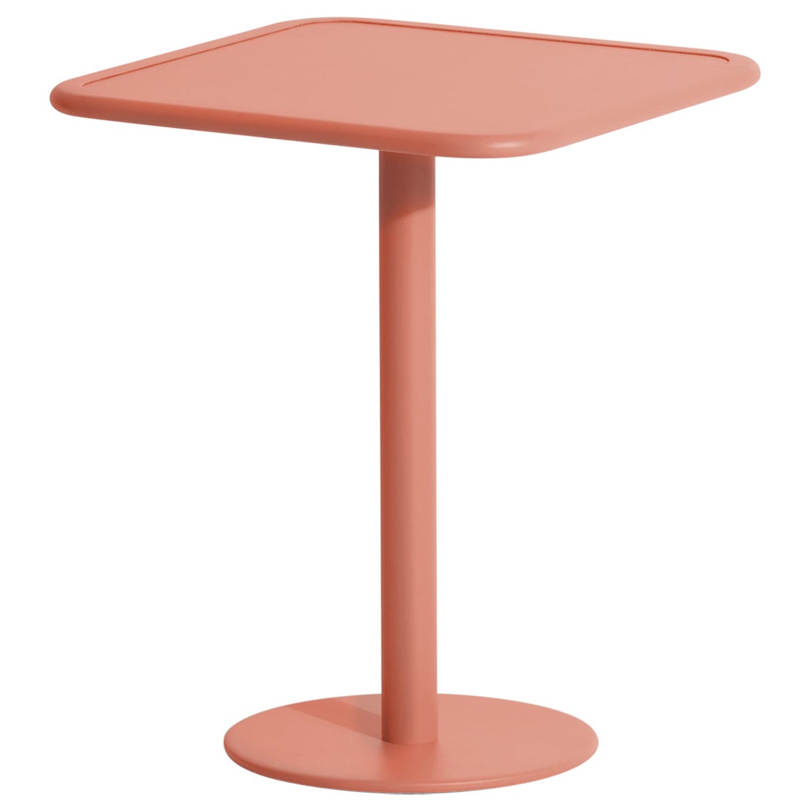 Mesa de comedor cuadrada Petite Friture Week-End Bistro de aluminio coral, 2017