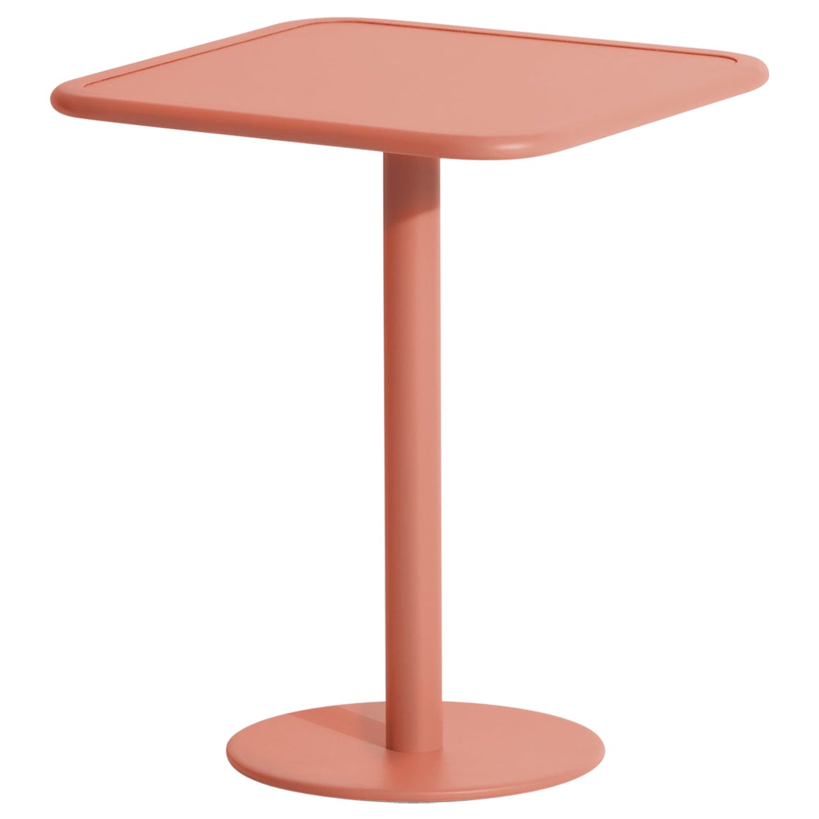 Petite Friture Week-End Bistro Square Dining Table in Coral Aluminium, 2017 For Sale