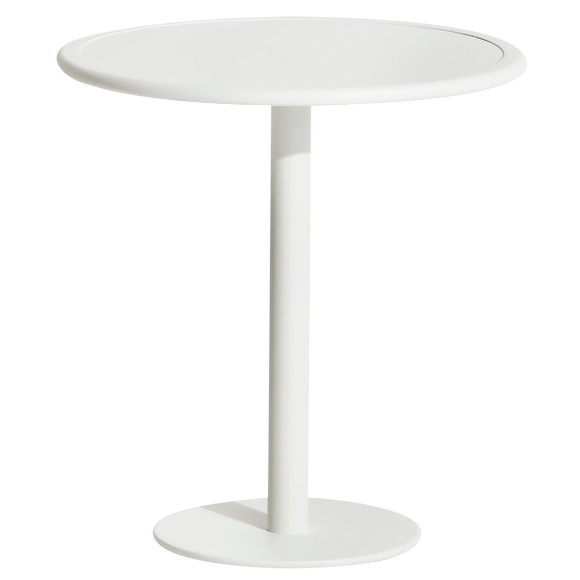 Petite table de salle à manger ronde bistro Week-end en aluminium blanc, de Friture, 2017 en vente