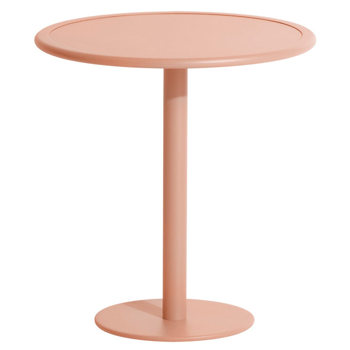 Petite Friture Week-End Bistro Round Dining Table in Blush Aluminium, 2017 For Sale