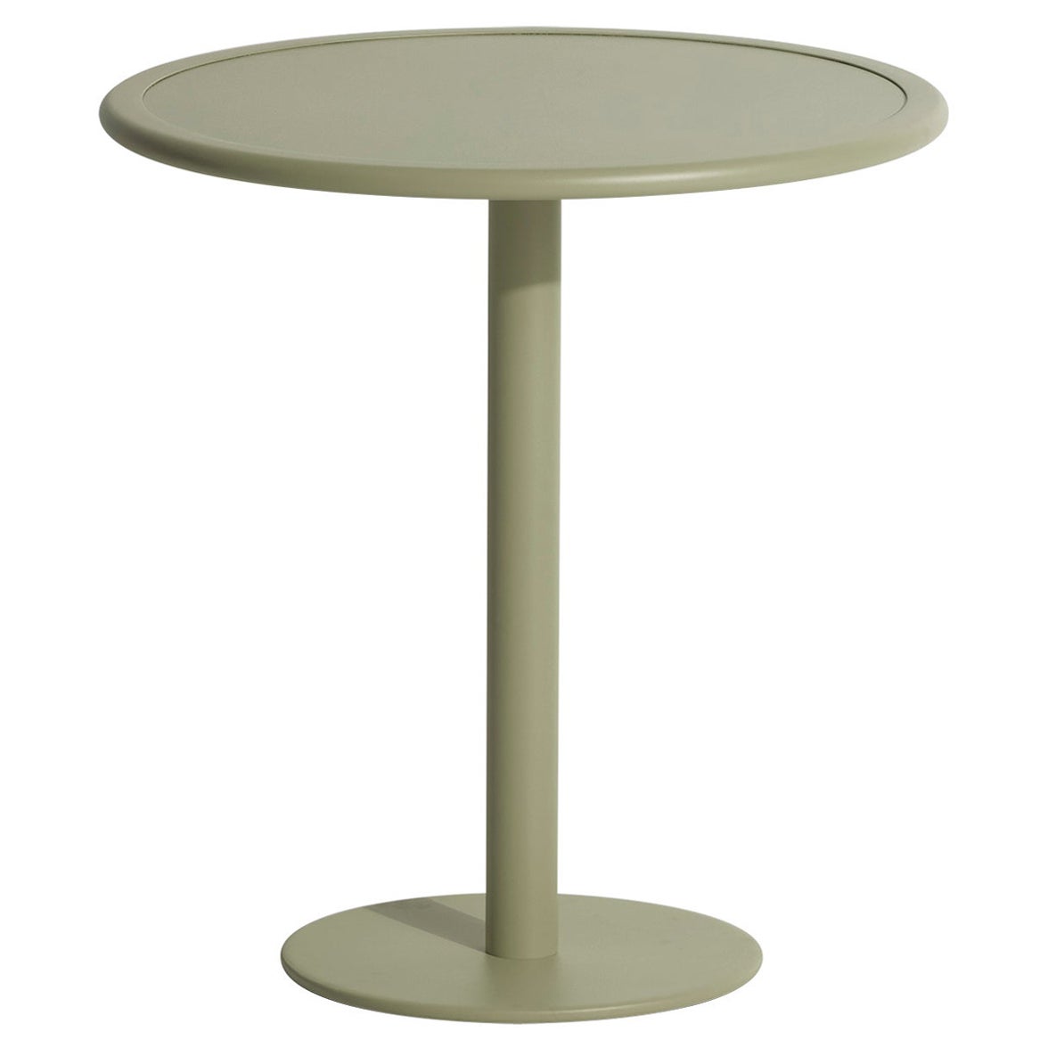 Petite Friture Week-End Bistro Round Dining Table in Jade Green Aluminium, 2017 For Sale