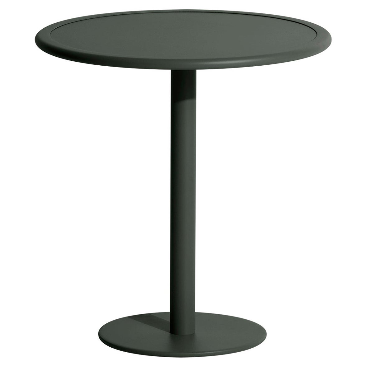 Petite Friture Week-End Bistro Round Dining Table in Glass Green Aluminium, 2017 For Sale