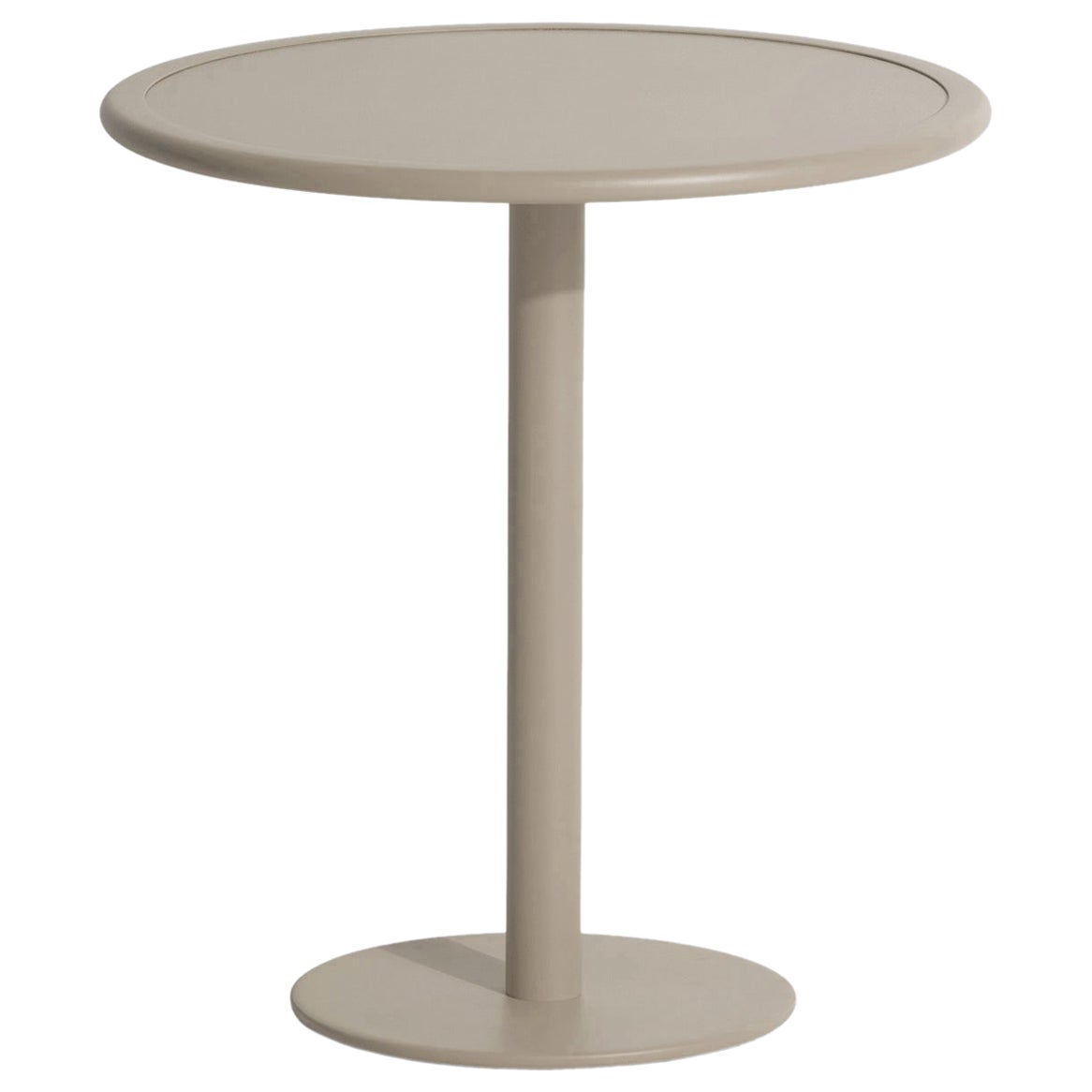 Petite Friture Week-End Bistro Round Dining Table in Dune Aluminium, 2017 For Sale