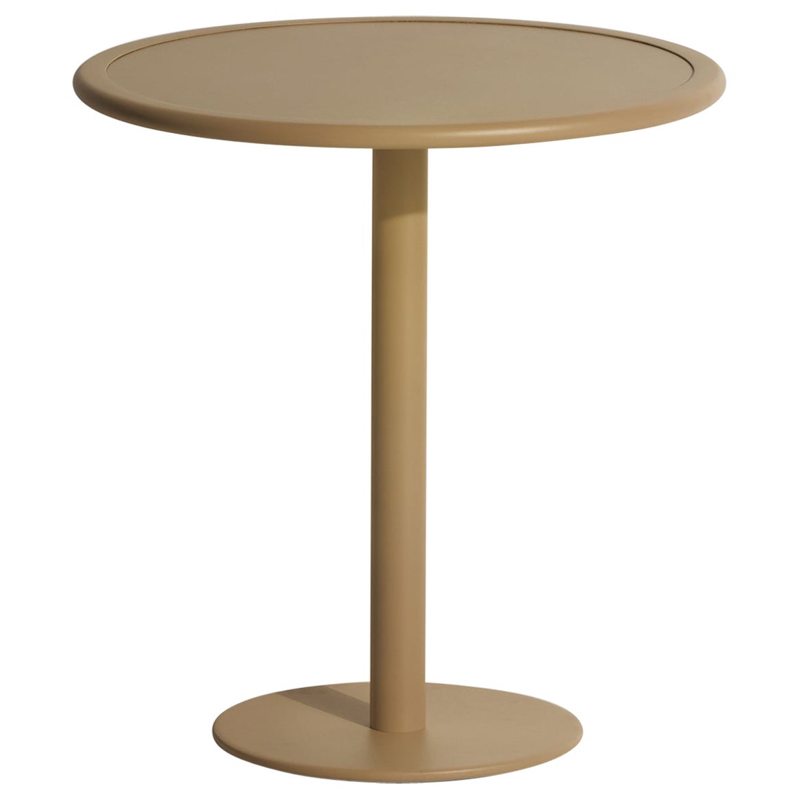 Petite Friture Week-End Bistro Round Dining Table in Gold Aluminium, 2017