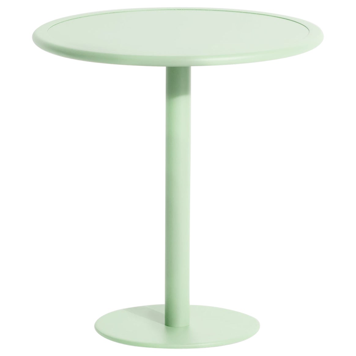 Petite Friture Week-End Bistro Round Dining Table in Pastel Green Aluminium For Sale