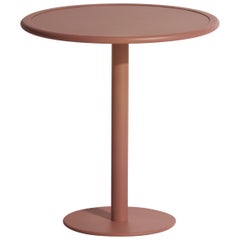 Petite Friture Week-End Bistro Round Dining Table in Terracotta Aluminium, 2017