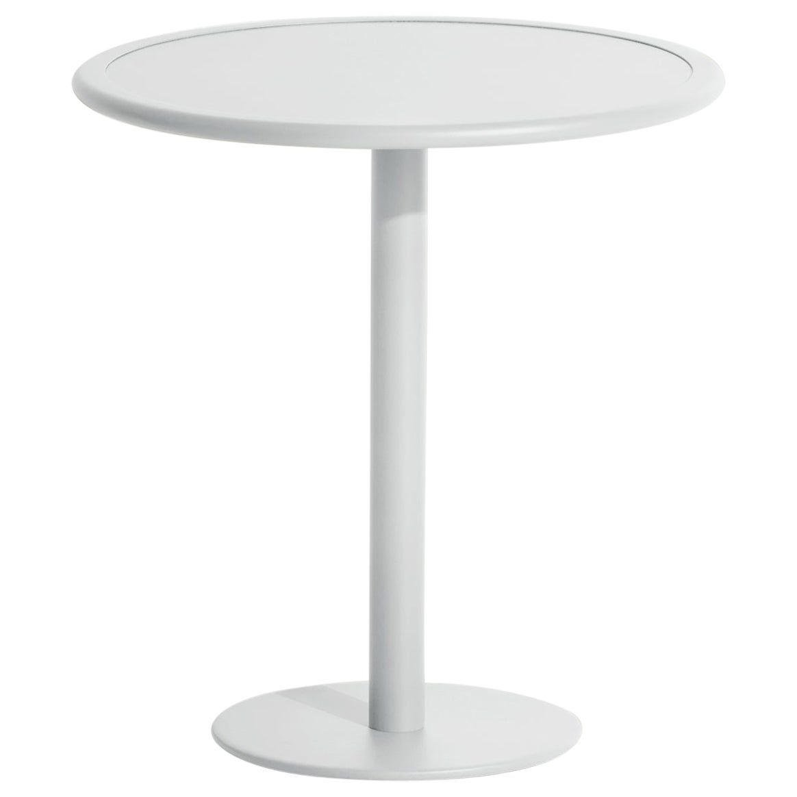 Petite Friture Week-End Bistro Round Dining Table in Pearl Grey Aluminium, 2017 For Sale