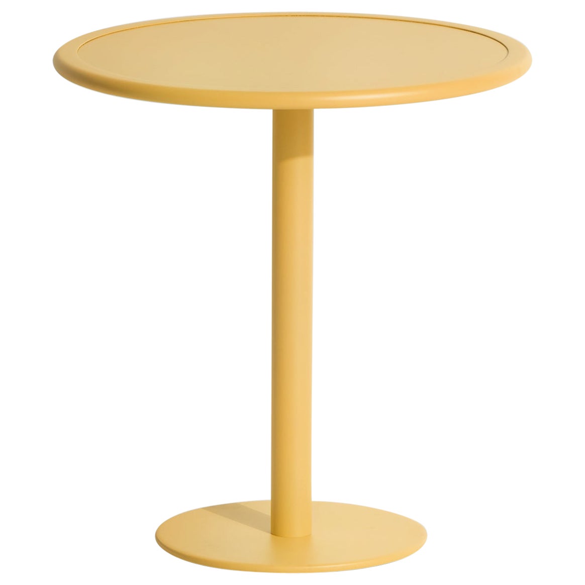 Petite Friture Week-End Bistro Round Dining Table in Saffron Aluminium, 2017 For Sale