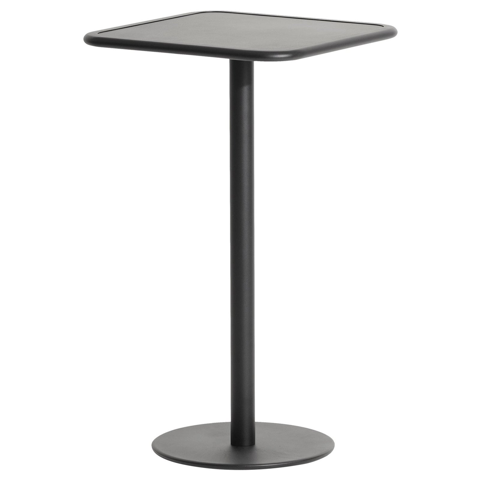 Petite Friture Week-End Square High Table in Black Aluminium, 2017 For Sale