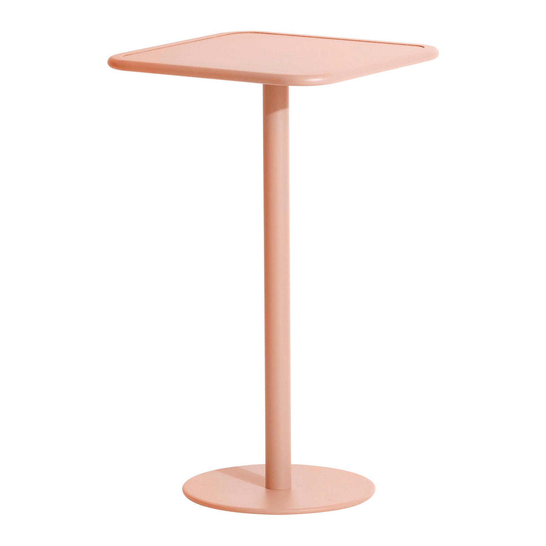 Petite Friture Week-End Square High Table in Blush Aluminium, 2017 For Sale