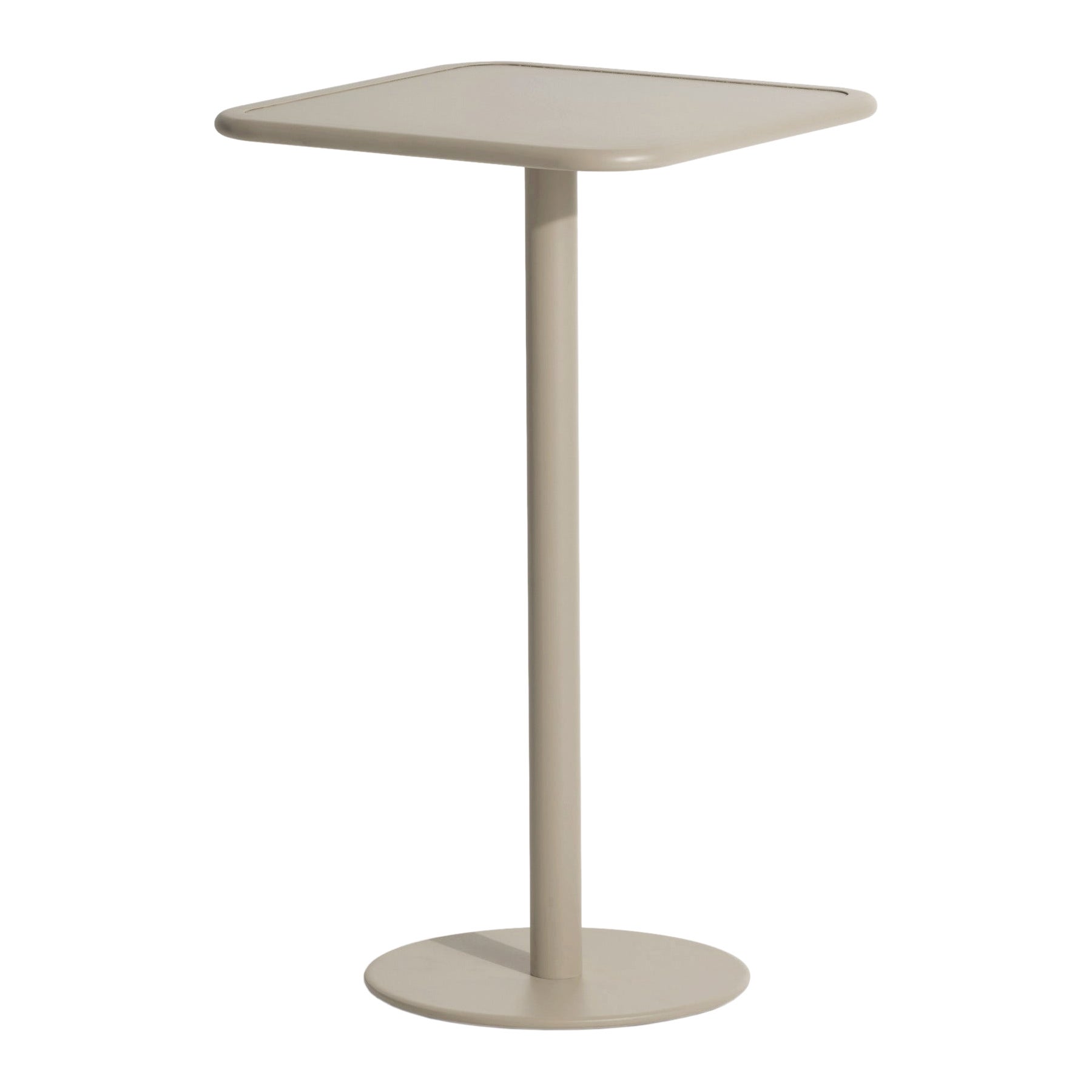 Petite Friture Week-End Square High Table in Dune Aluminium, 2017 For Sale