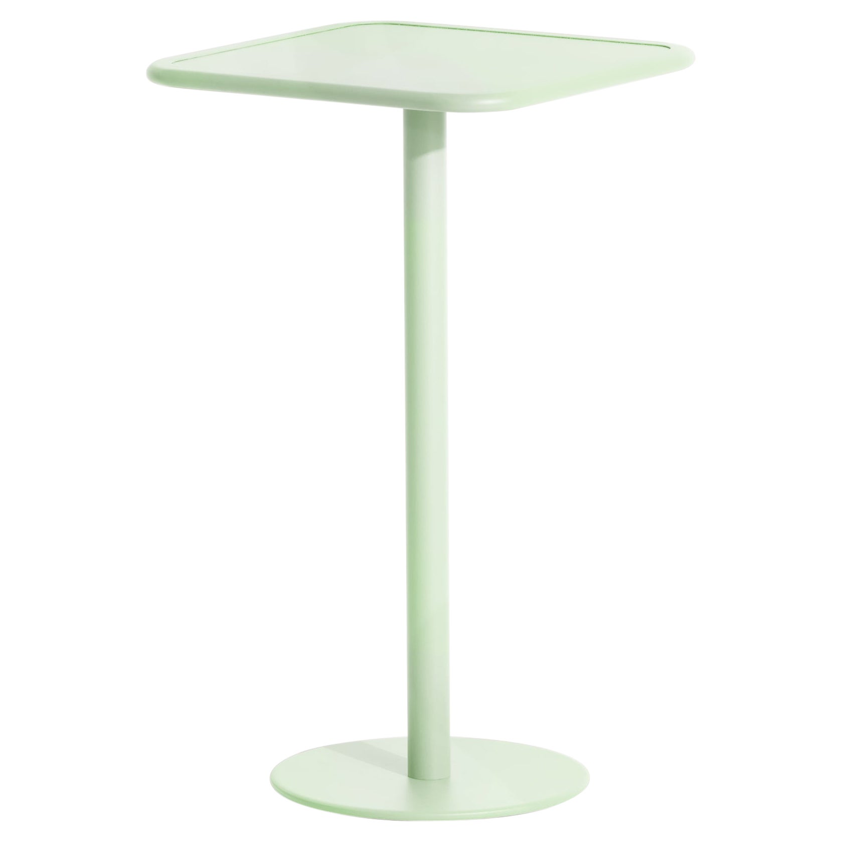 Petite Friture Week-End Square High Table in Pastel Green Aluminium, 2017 For Sale