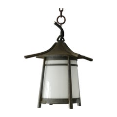 Japanese Copper Antique Hanging Lantern /Ceiling Hanging Lighting/1900-1940