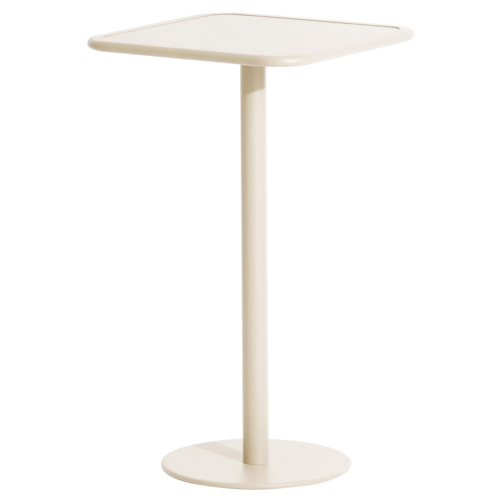 Petite Friture Week-End Square High Table in Ivory Aluminium, 2017 For Sale