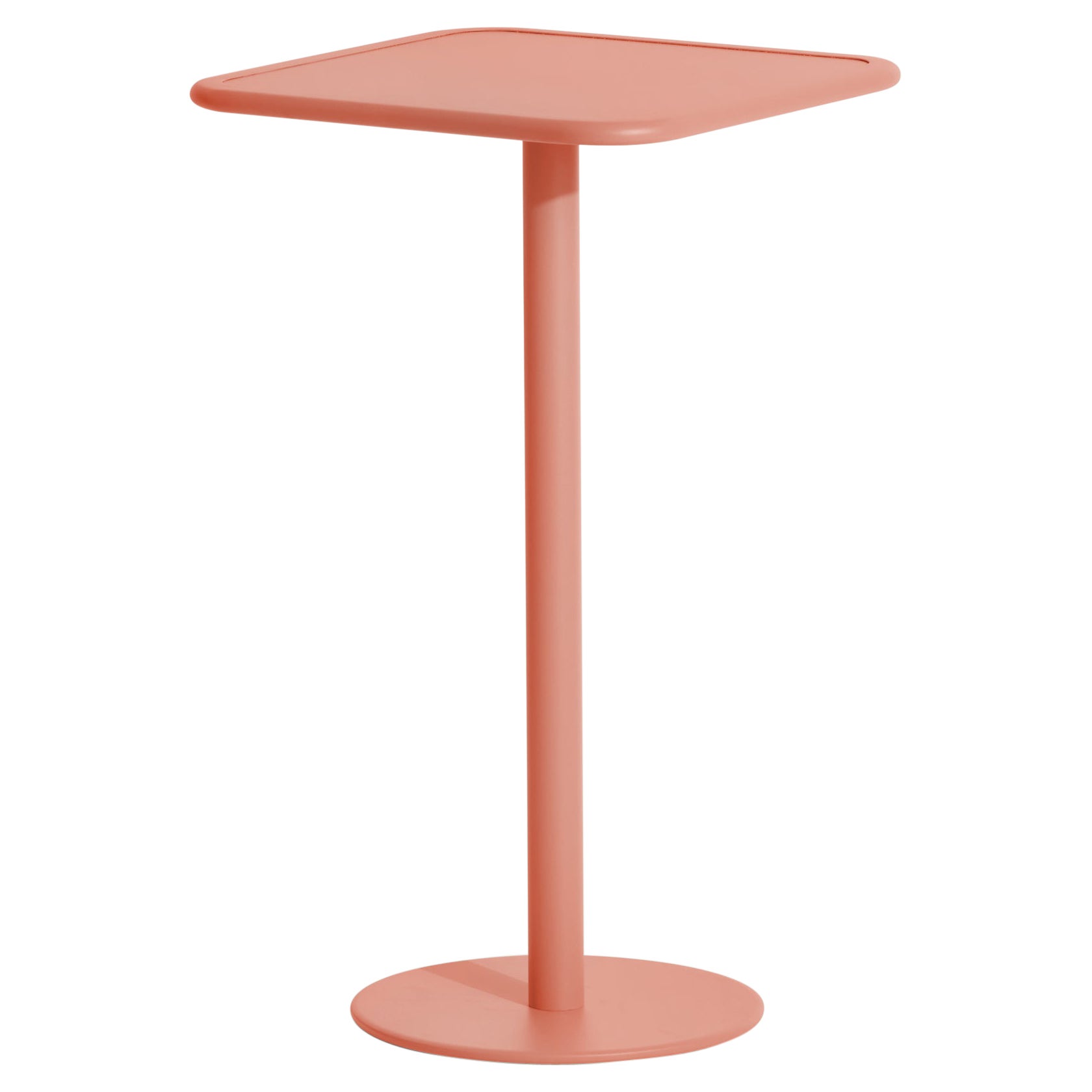 Petite Friture Week-End Square High Table in Coral Aluminium, 2017 For Sale