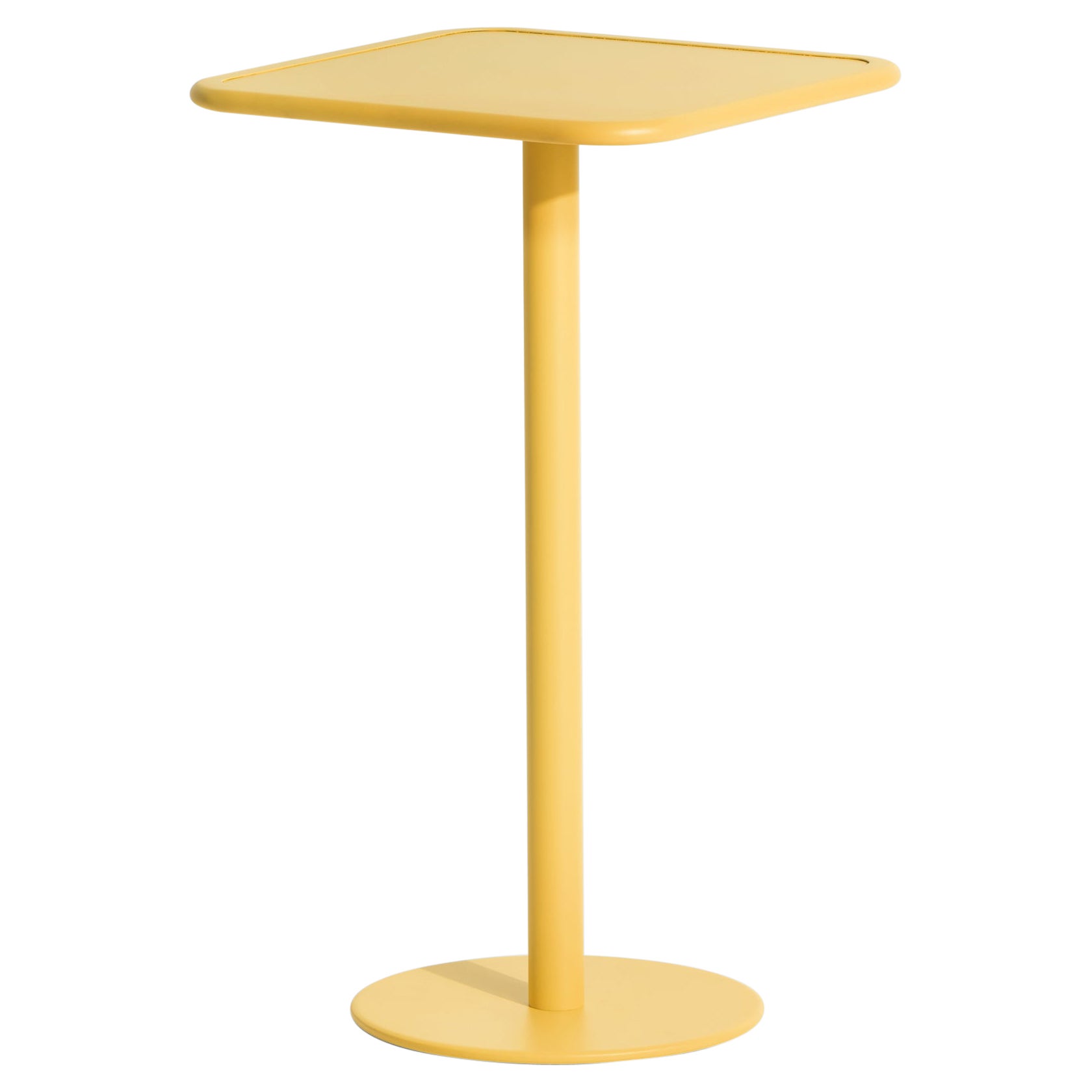Petite Friture Week-End Square High Table in Saffron Aluminium, 2017 For Sale