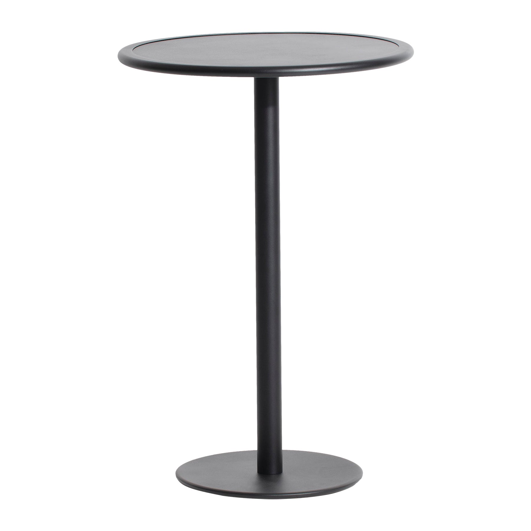 Petite Friture Week-End Round High Table in Black Aluminium, 2017 For Sale