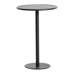 Petite table haute ronde Week-end de Friture en aluminium noir, 2017