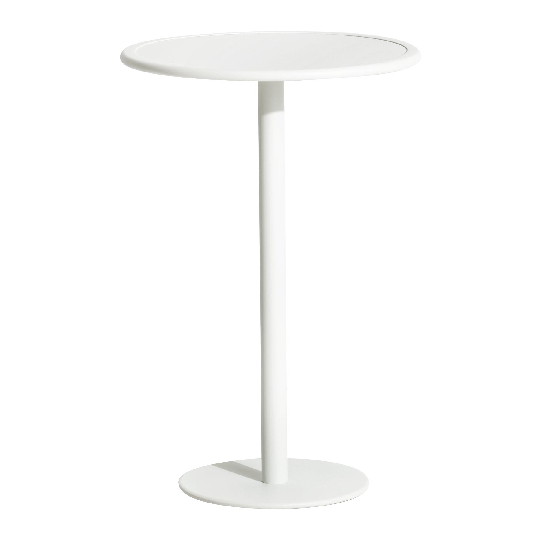 Petite Friture Week-End Round High Table in White Aluminium, 2017 For Sale