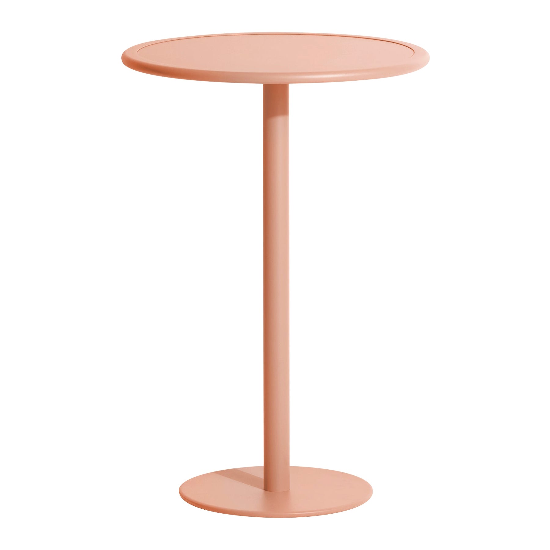 Petite Friture Week-End Round High Table in Blush Aluminium, 2017 For Sale