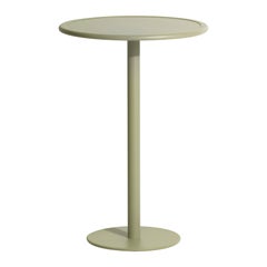 Petite table haute ronde d'appoint Week-end en aluminium vert jade, 2017