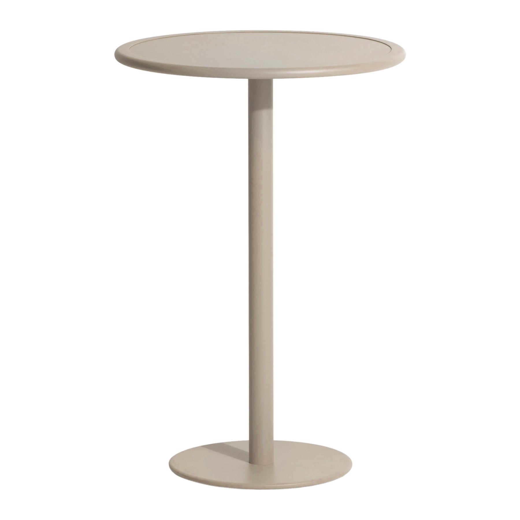 Petite Friture Week-End Round High Table in Dune Aluminium, 2017 For Sale