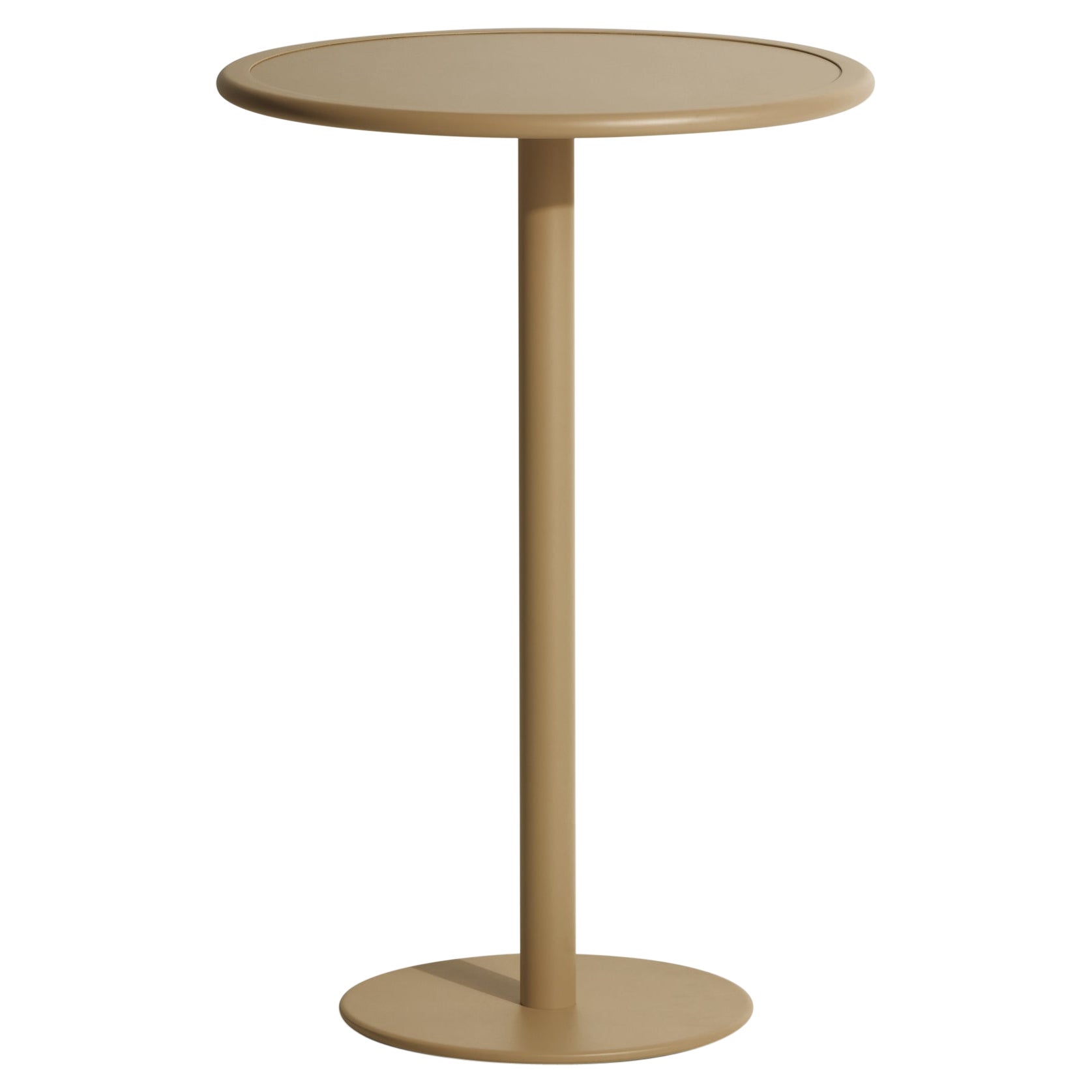 Petite table haute ronde d'appoint Week-end en aluminium doré, 2017 en vente