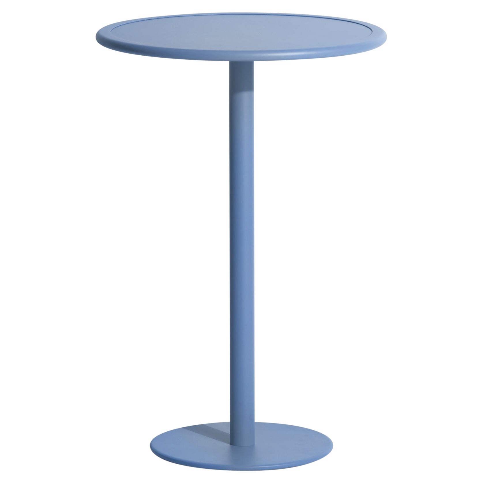 Petite Friture Week-End Round High Table in Azure Blue Aluminium, 2017 For Sale