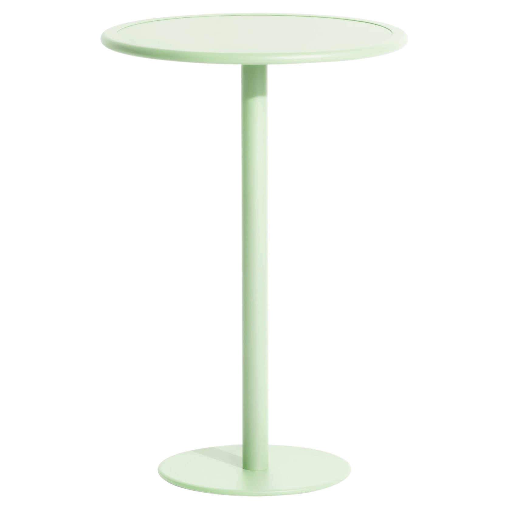 Petite Friture Week-End Round High Table in Pastel Green Aluminium, 2017 For Sale