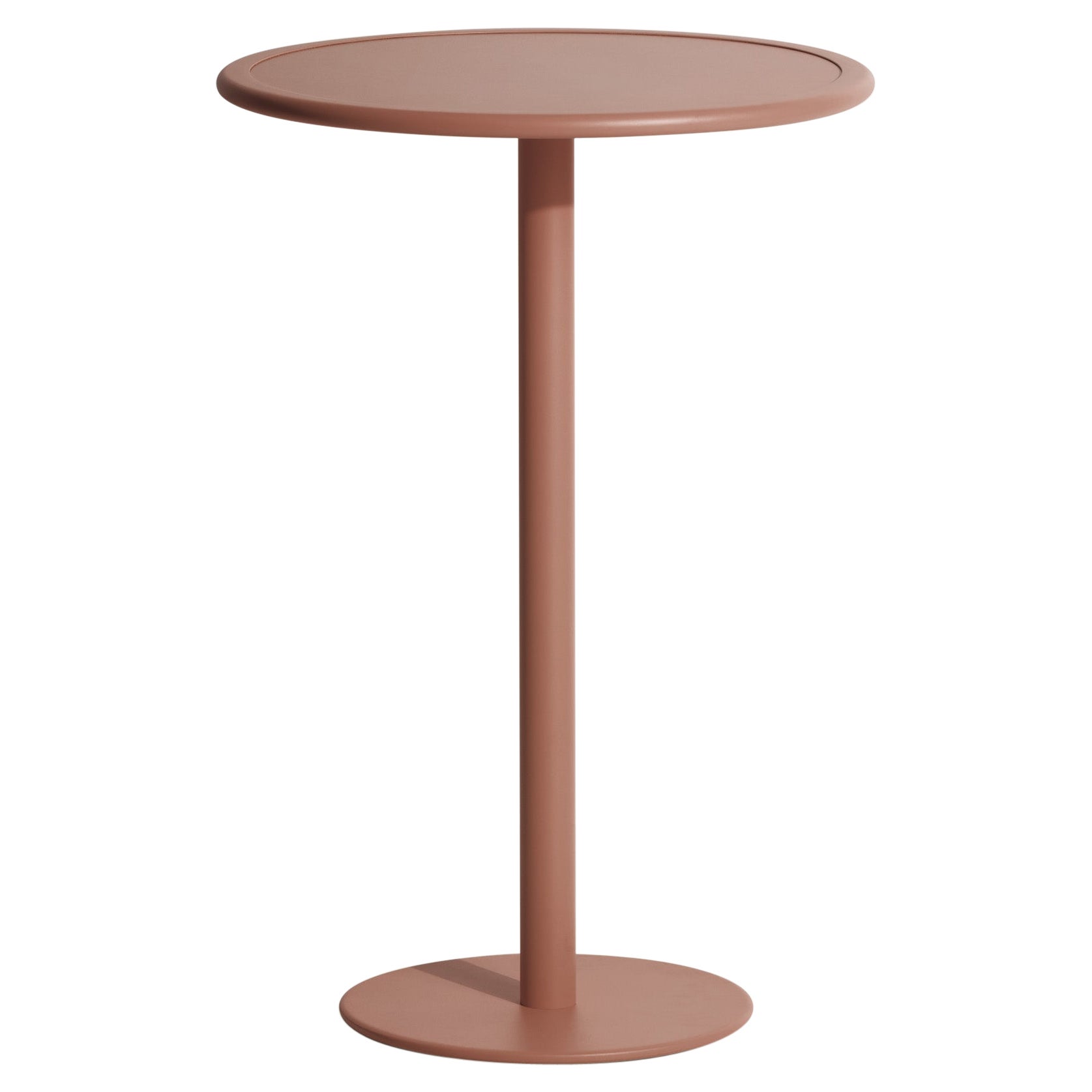 Petite Friture Week-End Round High Table in Terracotta Aluminium, 2017 For Sale