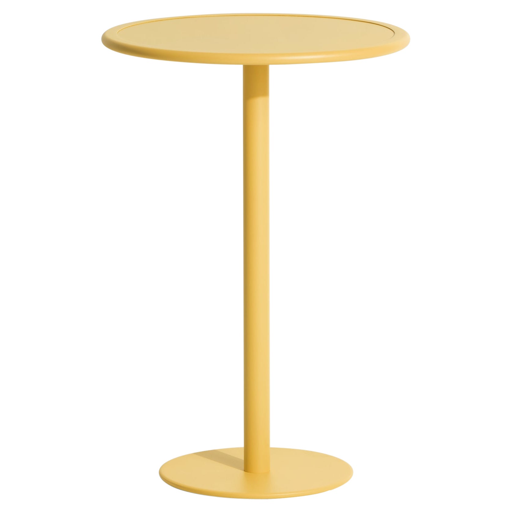 Petite Friture Week-End Round High Table in Saffron Aluminium, 2017 For Sale