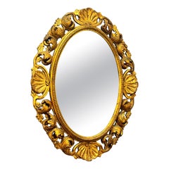Gorgeous Hollywood Regency Tole Toleware Vanity Mirror Vintage, France, 1930s