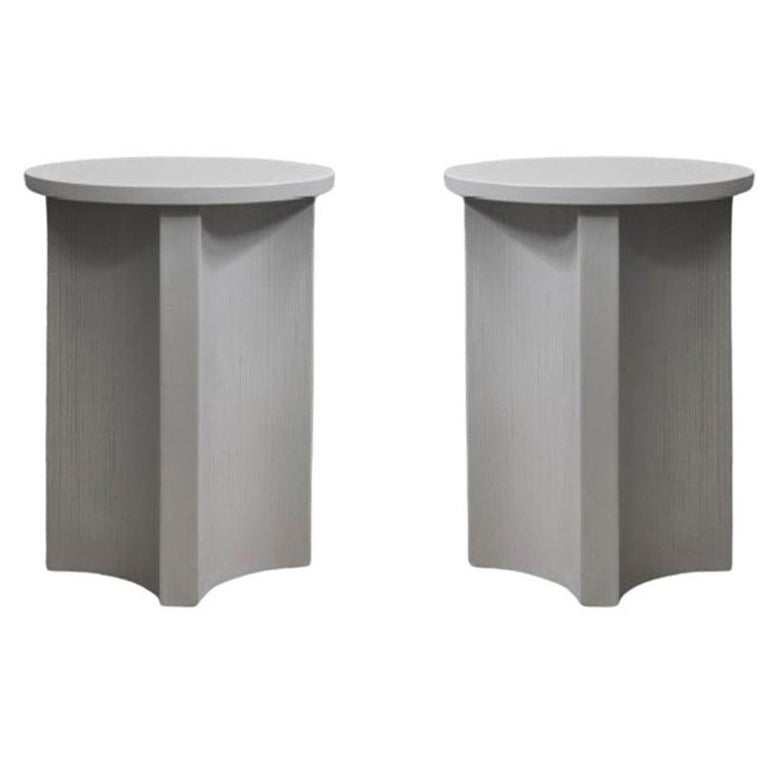 Set of 2, Fold Serie Sidetable, Stool by Marianne For Sale