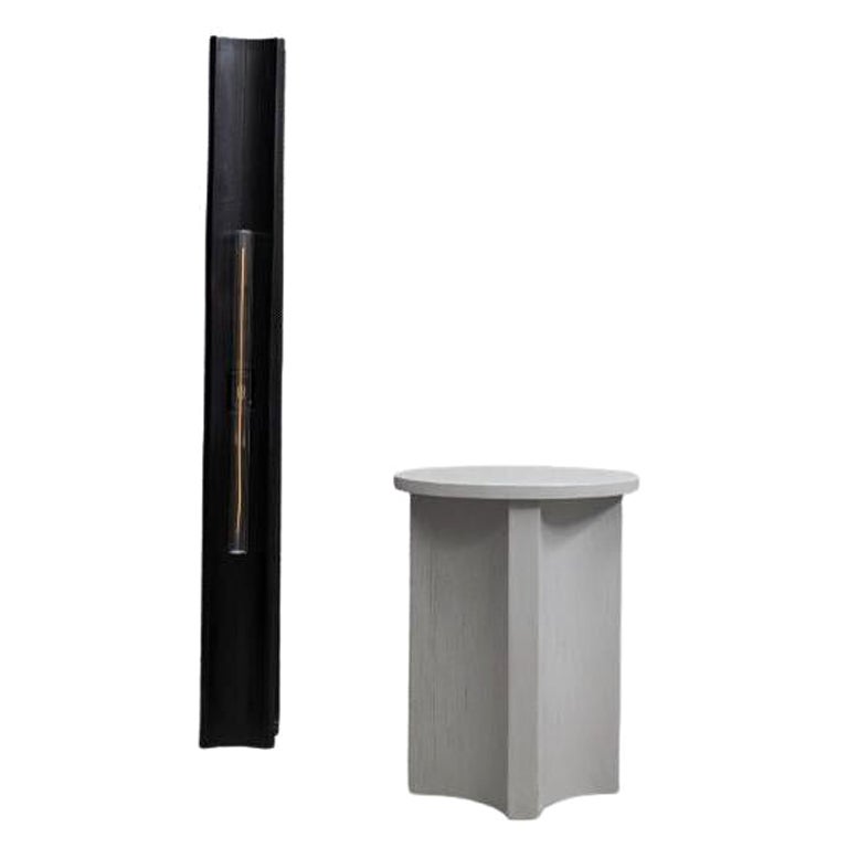 Set of 2, Fold Serie Stool, and Lamp by Marianne For Sale