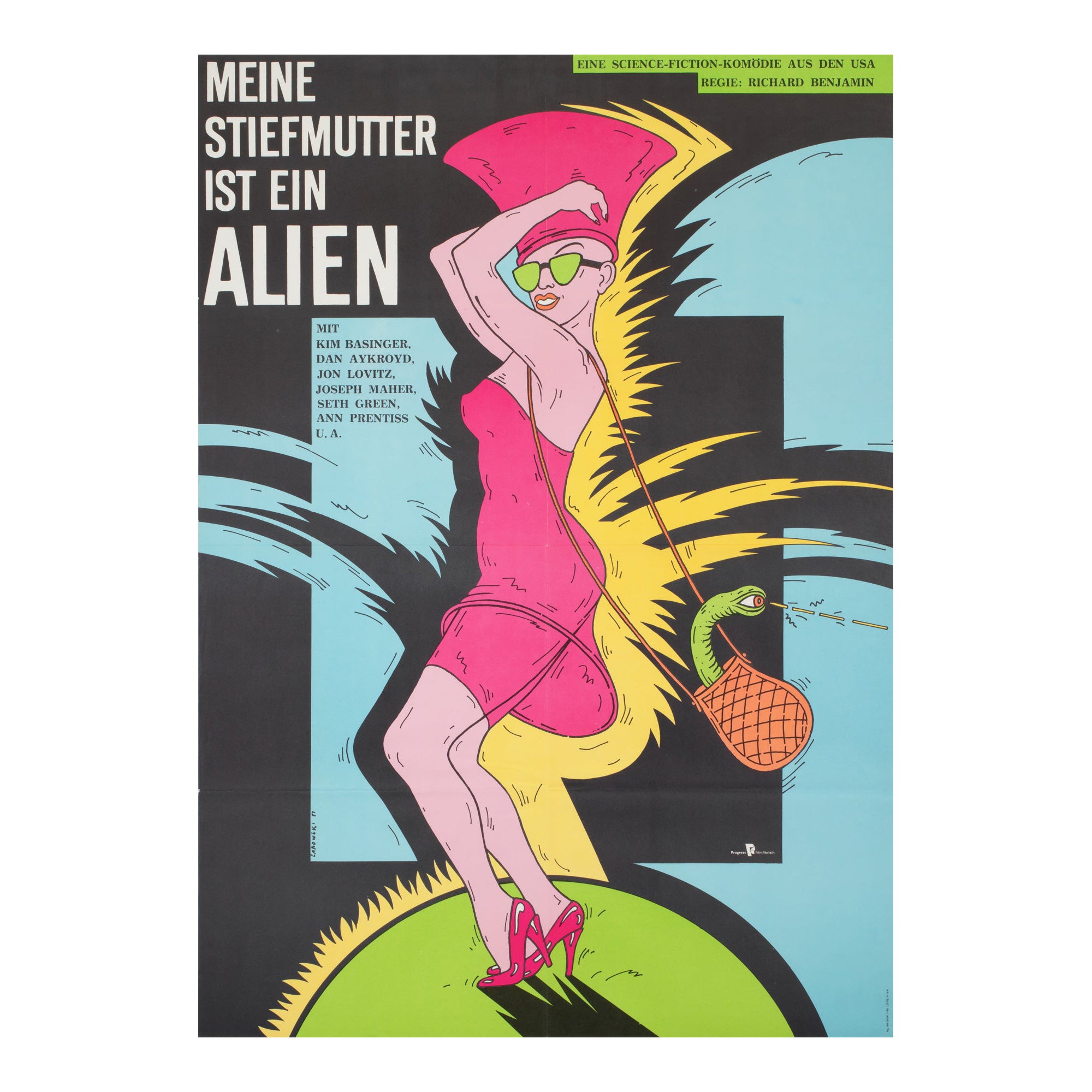 "My Stepmother is an Alien", 1990 East German Film Movie Poster For Sale