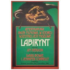 Affiche B1 polonaise du film Labyrinthe, Walkuski, 1987