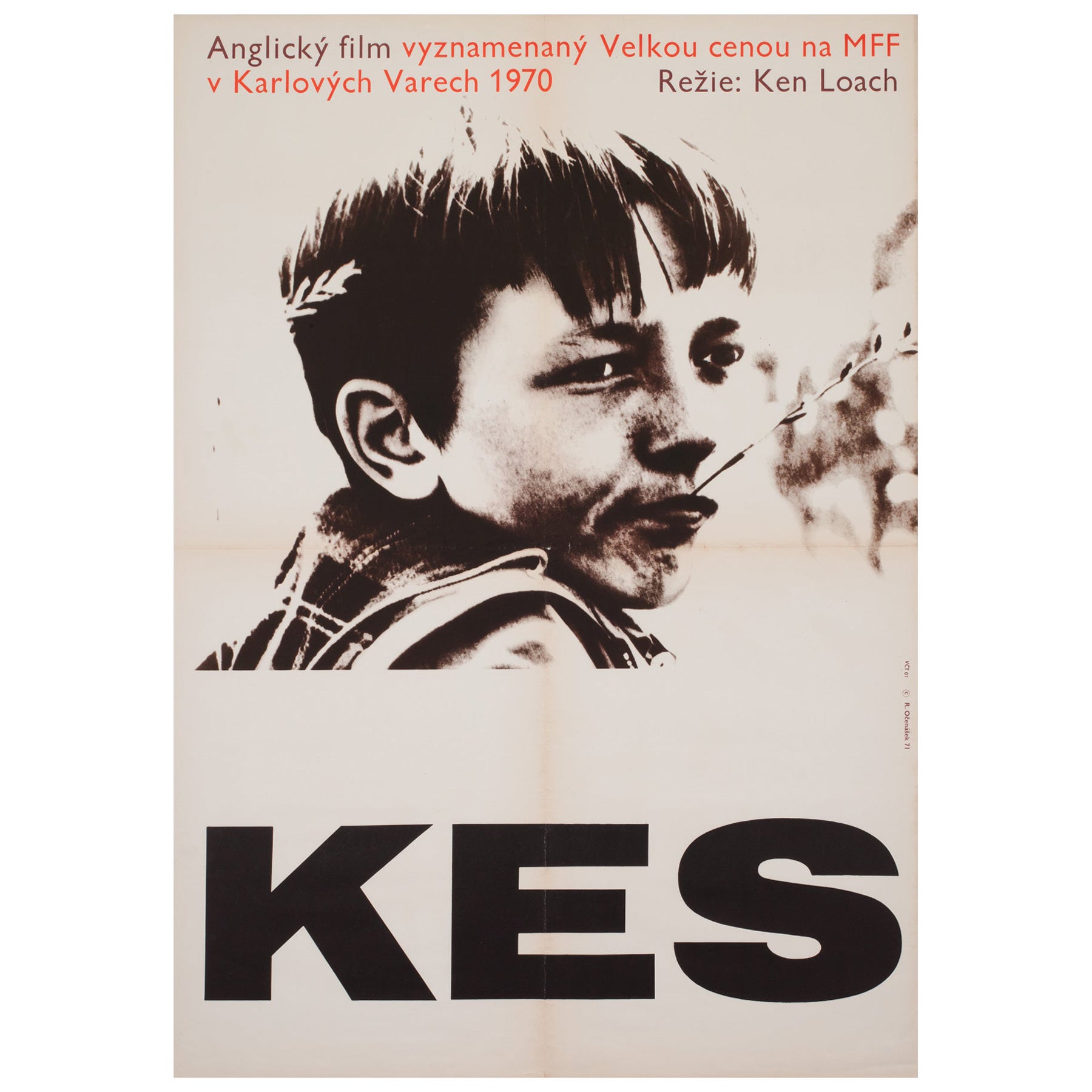 Kes 1971 Czech A1 Film Movie Poster, RADEK OCENASEK For Sale