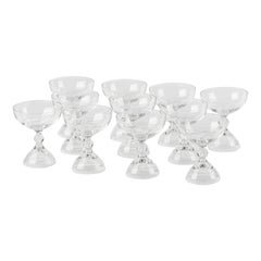 11-Piece Set Crystal Champagne Glasses - Rosenthal Magic Flute