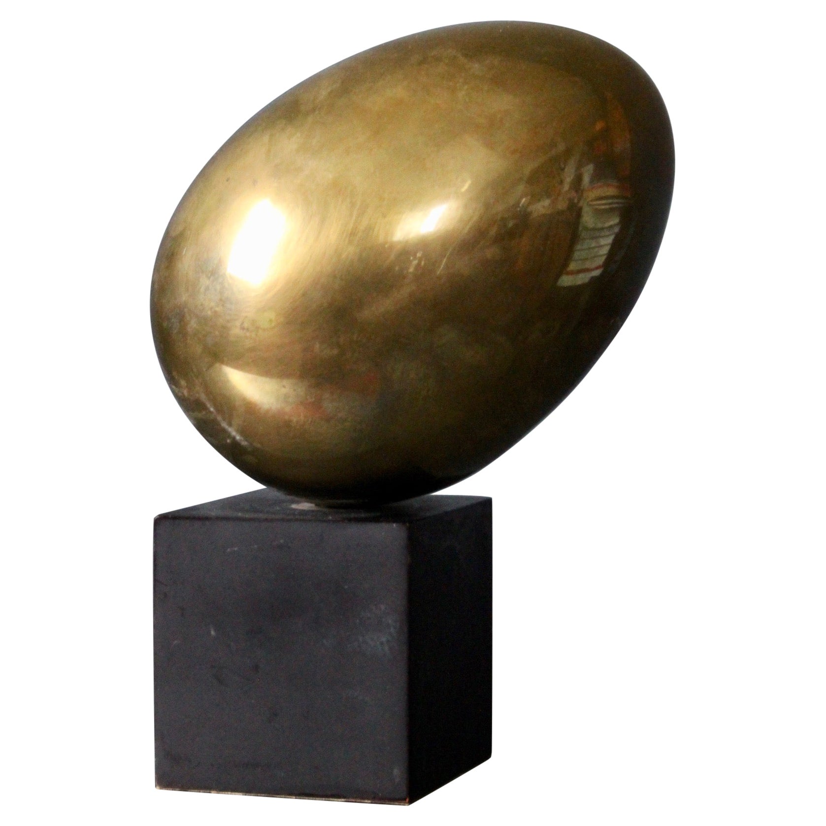 Sculpture abstraite en bronze et métal  en vente