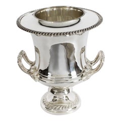 Antique Silver Plate Wine Champagne Cooler, 20th Century