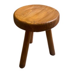 Charlotte Perriand Stool "Massue" Pine, 1966