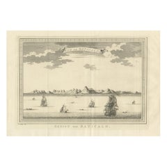 Original Antique Print of Batticaloa, Ceylon, Sri Lanka