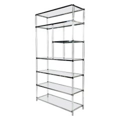 Lucite and Nickel Etagere by Charles Hollis Jones from the Metric Collection