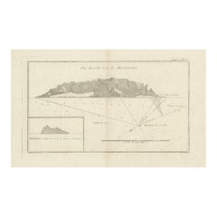 Antique Map of the Northwest Coast of Masafuera Island or Selkirk Island