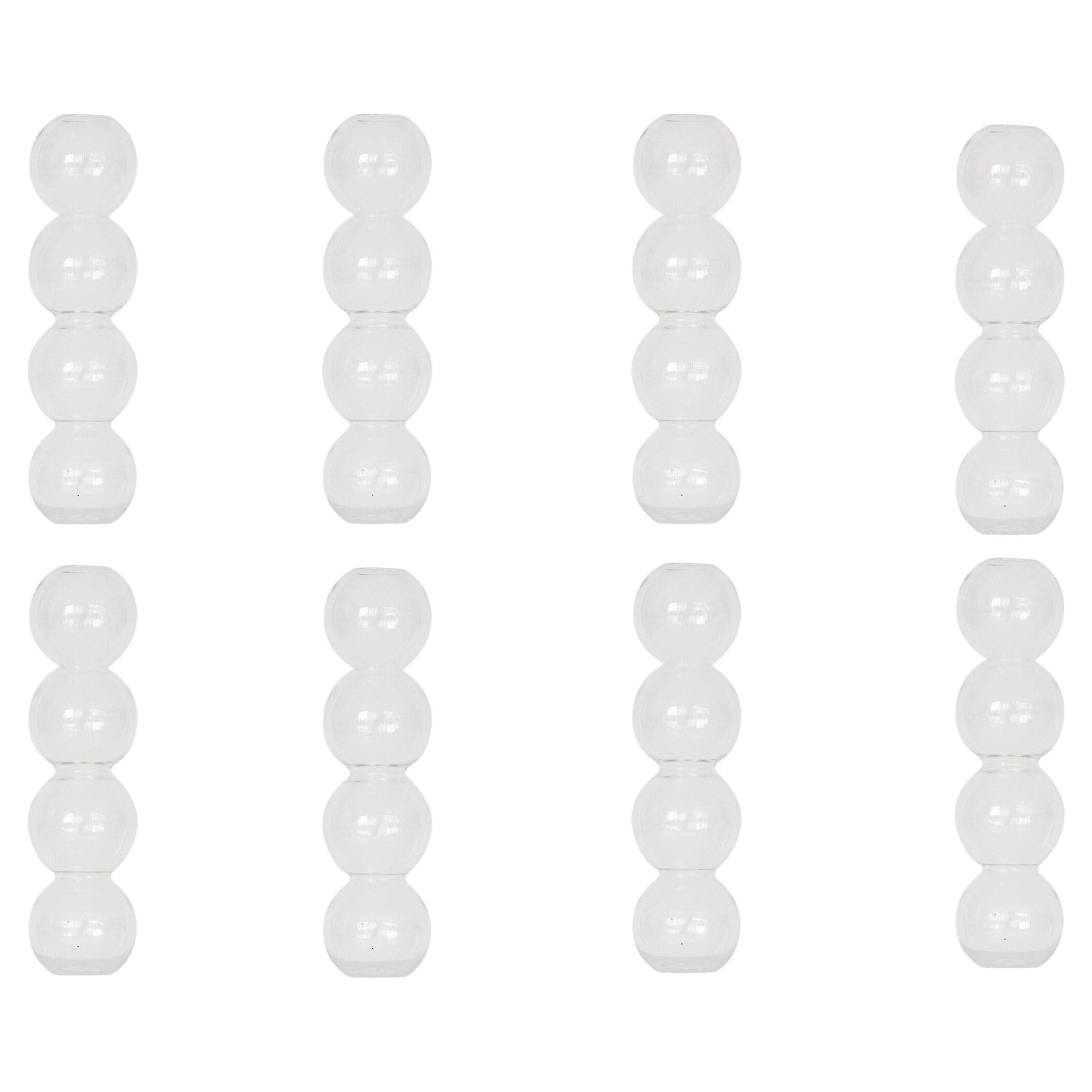 Set di 8 vasi a bolle trasparenti di Valeria Vasi