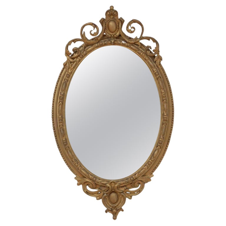 Victorian Oval Wall Mirror For Sale at 1stDibs